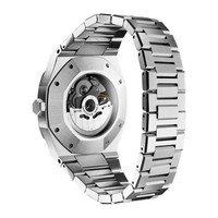 Montres mécaniques squelette en acier inoxydable de luxe pour hommes, personnalisables, étanches, pour le sport, les affaires et les occasions décontractées, avec alarme