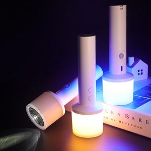 NOUVEAU - Lampe torche d'urgence portable multifonction 3-en-1 rechargeable par USB-C, alimentée par batterie, lampe de nuit, lampes à capteur LED - Product Image 1