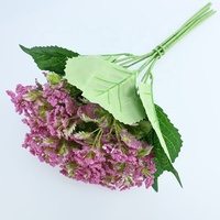 Bouquet de fleurs artificielles en gros fleur d'hortensia en soie pour la décoration de mariage d'été