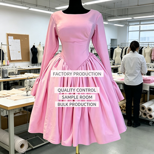 Abito da ballo rococò da donna, abito da principessa vittoriano a maniche lunghe con scollo quadrato, costume storico rosa dolce per la festa di Halloween - Product Image 2