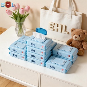Lingettes humides jetables pour toilettes, lingettes humides organiques pour bébés, lingettes non parfumées pour adultes, lingettes pour adultes, logo personnalisé, prix d'usine - Product Image 1