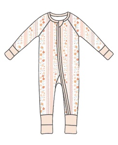 Qingli ODM personnalisé usine pas de tarif impressions personnalisées toutes saisons coloré et mignon en gros enfants barboteuse à glissière - Product Image 1