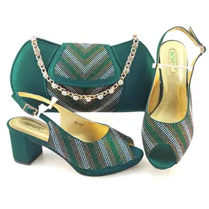 नवीनतम मिलान के साथ इतालवी जूते बैग के लिए महिलाओं के जूते और बैग सेट अफ्रीकी सेट महिलाओं के जूते और बैग सेट