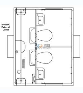 Douche mobile de luxe avec toilettes sur remorque, location de cabine publique, camping-car, caravane, salle de bain portable, toilettes - Product Image 5
