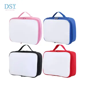 US China warehouse Student Kids sublimation blank Polyester Portable lunch tote bags back to school with Zipper Flap
