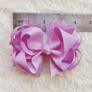 Lazos de cinta de grogrén sólidos de 4.5 pulgadas para niñas, con pinzas de cocodrilo, accesorios para el cabello para bebés. - Product Image 5