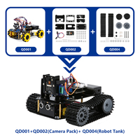 Kit de bras robotique ACEBOTT ESP32, kit de suivi solaire, robot tank programmable, voiture robot intelligente, kit de démarrage de voiture robot avec caméra intelligente pour Arduino