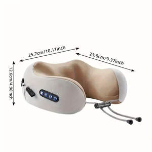 Oreiller de massage du cou SPA, pétrissage profond, vibration, oreiller de voyage portable pour soulager les douleurs musculaires, oreiller de voyage intelligent - Product Image 3