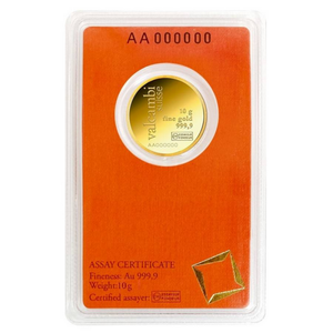 Tarjeta de Ensayo de Plástico para <span class=keywords><strong>Oro</strong></span> Valcambi de <span class=keywords><strong>1</strong></span> Gramo, Embalaje de Seguridad Redondo en Blister - Product Image 2