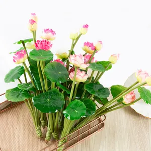 Fiore di loto fiore artificiale all'ingrosso per la decorazione della casa di nozze uso esterno interno