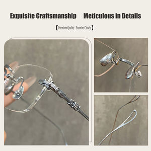 نظارات شمسية جديدة تحجب الضوء الأزرق ومتغيرة اللون للجنسين، نظارات عصرية بدون إطار بعدسات غير طبية - Product Image 6