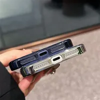 Étui de luxe transparent ultra-fin avec placage brillant pour iPhone 18 Pro Max 17 Air 16 15 14 Plus 11 12 13 Pro Max, coque antichoc