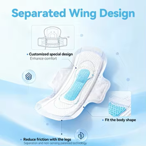 Serviettes hygiéniques en gros pour femmes à ions négatifs, personnalisées, en tissu non tissé, douces, respirantes, 3D - Product Image 2