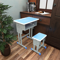 Vente directe d'usine, ensemble de bureau et chaise d'école moderne, écologique, durable, réglable en hauteur, meubles en bois vert pour salle de classe