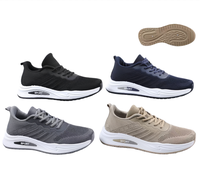Chaussures de course pour hommes en PVC à semelle souple et respirante, à lacets, en maille Fly Knit, fabrication chinoise bon marché, vente en gros, printemps, automne, été