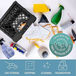 Collapsible Milk <b>Crate</b> -25L (6 Gal) Stackable Storage Bins Holds 50lbs Per Bin Clevercrates Are Heavy Duty - Product Image 6