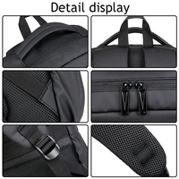 Sac à dos pour ordinateur portable unisexe, grande capacité, en polyester, avec fermeture éclair USB, imperméable, antivol, nouvelle mode 2025, pour les voyages d'affaires