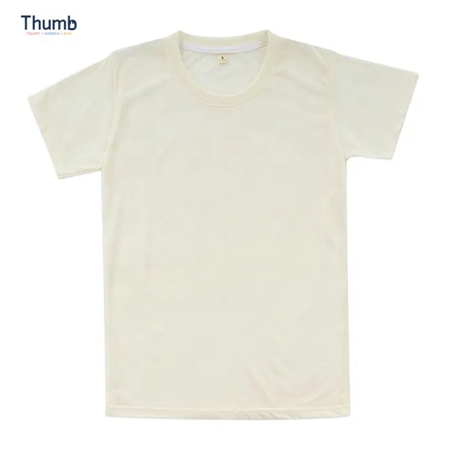 Le magliette da uomo più vendute 2022 di t-shirt in poliestere Beige manica corta per la stampa a sublimazione Made in Thailand