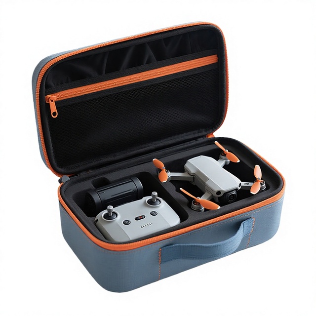 Portable EVA Hard Drone Protective Case, Shockproof Waterproof Storage Box with Custom Foam Padding for Mini RC Drone