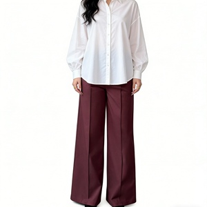 <span class=keywords><strong>Pantaloni</strong></span> da Donna a Vita Alta e Gamba Larga - <span class=keywords><strong>Pantaloni</strong></span> Eleganti con Cintura e Pieghe Sehe Fashion - Product Image 4