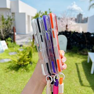 Funda Magnética Translúcida de Alta Calidad con Correa de Muñeca para iPhone Air 16 15 14 13 12 11 17 Pro Max, Compatible con Carga Inalámbrica - Product Image 3