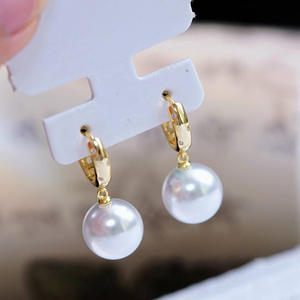 Base de Plata S925 para Accesorios de Perlas DIY, Soporte Vacío para Pendientes con Cuentas Redondas de 9-13mm, Pendientes Colgantes Modernos 22249 - Product Image 1