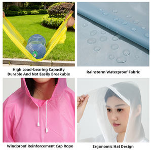 Outdoor Regenkleding Unisex Peva Pe Tpe Multi Functionele Custom Logo Mantel Regenjassen Voor Volwassenen Waterdicht - Product Image 2