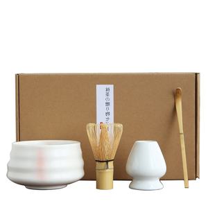 All'ingrosso Set regalo Matcha personalizzato confezione e accessori di bambù frusta ciotola in ceramica Matcha Kit di frusta Set per strumenti da tè - Product Image 1