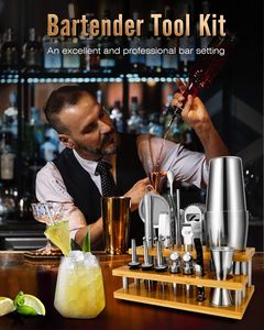 Mixology bartender <span class=keywords><strong>Kit</strong></span> với đứng Bar Set với 25 cái Boston Cocktail <span class=keywords><strong>Shaker</strong></span> <span class=keywords><strong>Kit</strong></span> uống Mixer Set với Bar công cụ bartending <span class=keywords><strong>Kit</strong></span> - Product Image 6