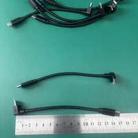 Cable de Datos de Carga Rápida 3A con Conector en Ángulo de 90 Grados para Galaxy S9, Cable Tipo C de 3 Pines 3.1 FPV de Cobre Puro