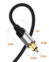 Câble audio optique numérique CableCreation Toslink SPDIF, cordon en alliage de zinc tressé à fibre optique pour barre de son, home cinéma, téléviseur