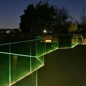 Sàn kính cơ sở giày LED ánh sáng nhôm U kênh kính lan can sàn kính lan can với LED ánh sáng ngoài trời - Product Image 6