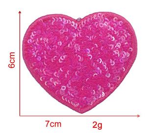 NUEVO Parche Termoadhesivo de Lentejuelas Brillantes de Alta Calidad con Bordado de Corazón - Product Image 5