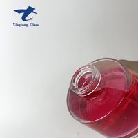 Vente en gros de mini bouteilles en verre de forme ronde de haute qualité à fond épais Gin Rhum Vodka Tequila Liqueur Alcool Spiritueux