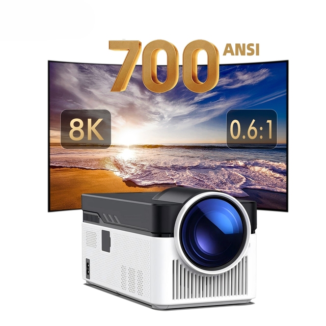 HY450 Mini Android 11 1080p Home Theater Projector 700 Lumens with LED Lamp Manual Focus 4K Pocketable 3-Year Warranty