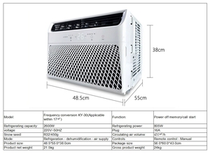 BIBO Hot Sale <b>12</b>,000 BTU 220V50-60HZ Window Type Air Conditioner with Remote - Product Image 3