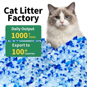Litière pour chat en cristal de silice, forte absorption, contrôle des odeurs, sans poussière, jetable aux toilettes, fabricant OEM - Product Image 1