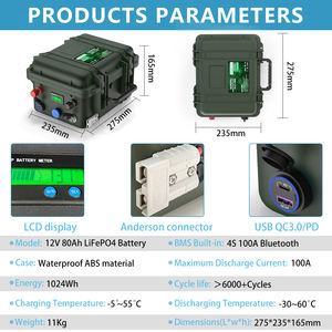 CERRNSS内蔵スマートBMS 12V 100ah 12.8VリチウムイオンLifepo4バッテリー200Ah RVボートホームソーラー用 - Product Image 4