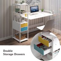 Vente en gros de bureau à domicile en bois meubles de bureau bureau d'ordinateur d'angle pour chambre bureau avec tiroirs et étagère