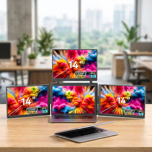 จอภาพแบบ Quad Monitor, จอแสดงผลแล็ปท็อปขนาด 14 นิ้วแบบพกพา, ความละเอียดและช่วงสี: 1920*1200 ใช้งานร่วมกับ Wins/Mac ได้ - Product Image 1