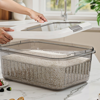Boîte de rangement pour riz en PP, ustensiles et articles de cuisine, organisateurs et solutions de rangement pour la cuisine, boîte de conservation alimentaire en plastique