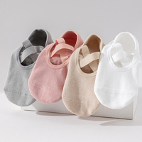 Chaussettes basses sans couture pour femmes, antidérapantes, avec logo personnalisé, en coton, compression, pour barre, trampoline, pilates, yoga, usage quotidien, respirantes