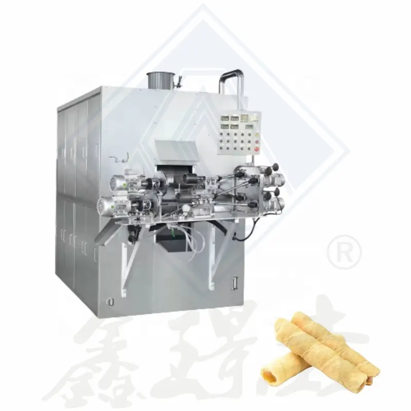 छोटे व्यवसाय के लिए अनुकूलित फैक्ट्री इलेक्ट्रिक एग रोल औद्योगिक उच्च उत्पादन वाणिज्यिक स्वचालित एग रोल बिस्किट मशीन