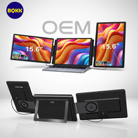Moniteur portable tactile 15,6 pouces 1080P avec support intégré, moniteur de voyage USB C 1200:1 pour ordinateur portable, PC