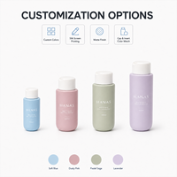 Bouteille en plastique PE souple recyclable pour soins personnels et cosmétiques, avec logo personnalisé, 100ml, 250ml, 300ml, 400ml, impression sérigraphique, vente en gros