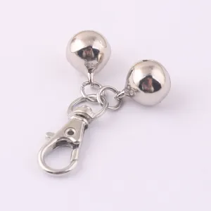 Blank Metal Gifts Keychains Snap Hook With Jingle Bell Key Chain