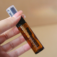 Flacon vide en verre brun de 10 ml pour huile essentielle, parfum, sérum avec bille roll-on, pompe pulvérisatrice, compte-gouttes, capuchon – Fournisseur d'usine