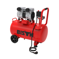 Compresor de Aire Eléctrico Portátil Bison de 220v, 2hp, 1.5kw, 2 Cilindros, 8 Bar, 50l, Silencioso y Sin Aceite, Venta al por Mayor
