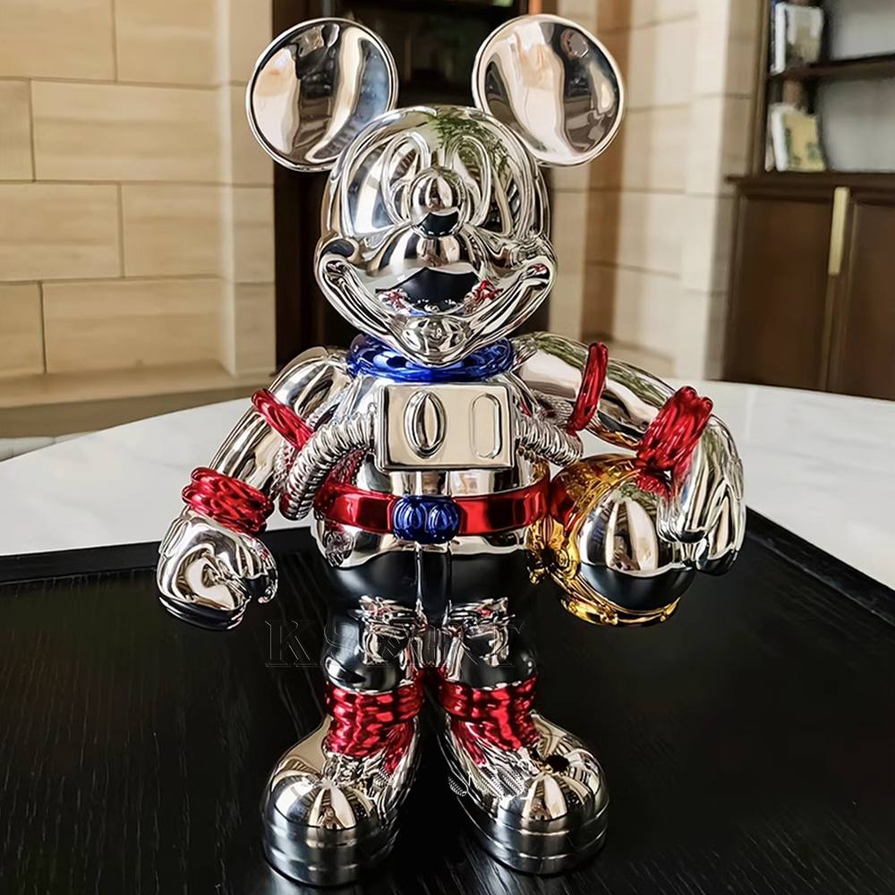 Plated Mickey Astronaut Sculpture - Customized Home Decor
