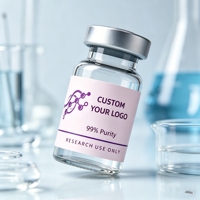 Étiquette personnalisée écologique pour flacon de peptide en vinyle 3 ml